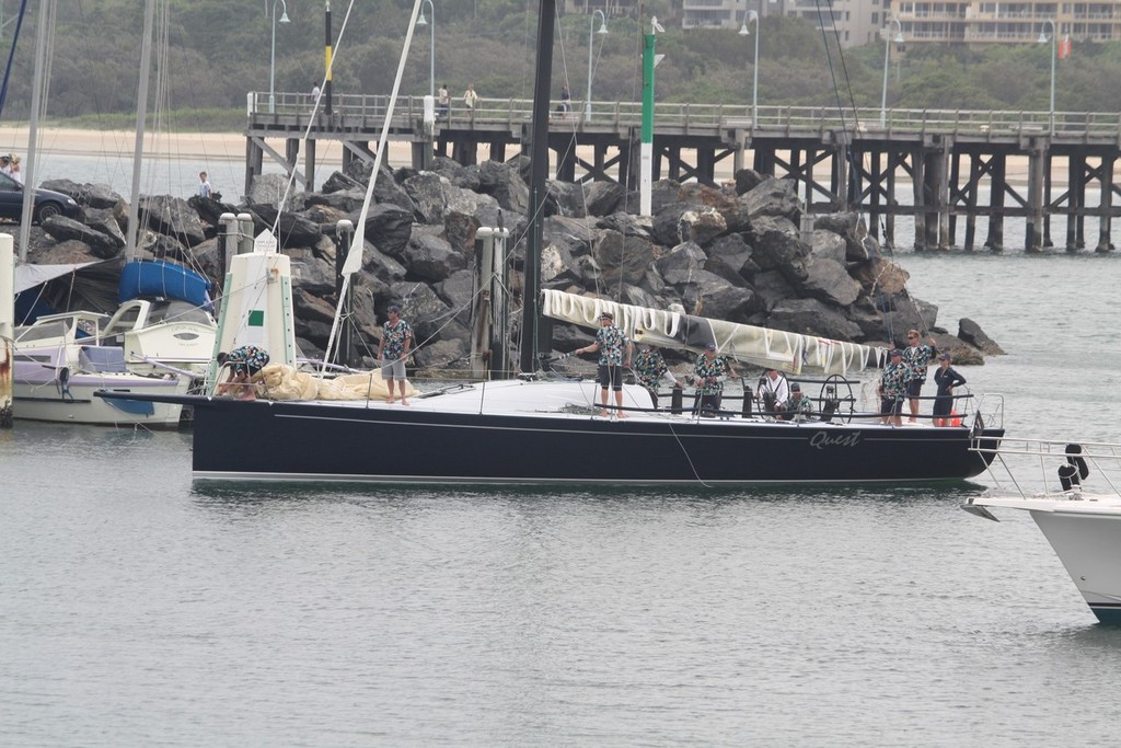 Quest enter the Harbour - 30th Pittwater to Coffs Race photo copyright Damian Devine taken at  and featuring the  class