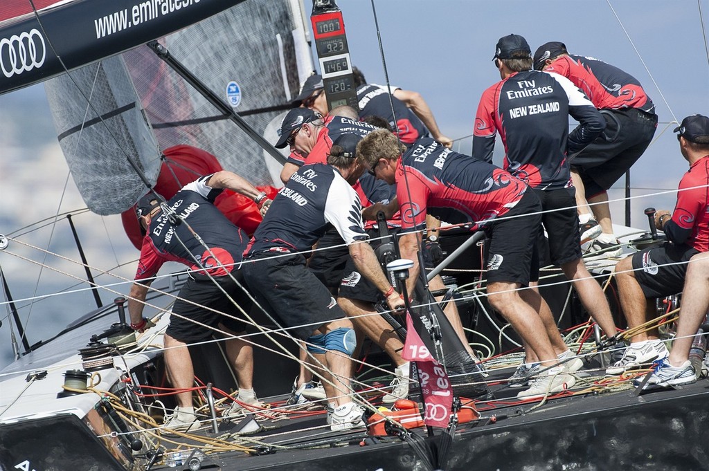 Emirates Team New Zealand. Race one on Day one of the Trophy of Sardinia, Audi MedCup 2010. 21/9/2010 photo copyright Chris Cameron/ETNZ http://www.chriscameron.co.nz taken at  and featuring the  class
