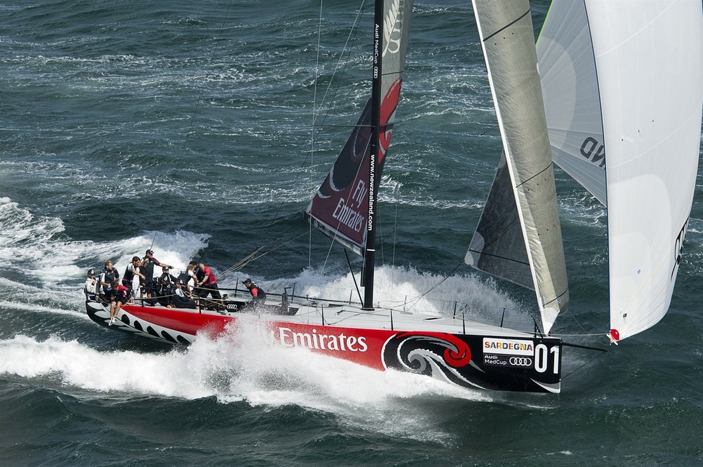 Emirates Team New Zealand race eight of the Trophy of Sardinia, Audi MedCup 2010. Cagliari Sardinia. 25/9/2010 photo copyright Chris Cameron/ETNZ http://www.chriscameron.co.nz taken at  and featuring the  class