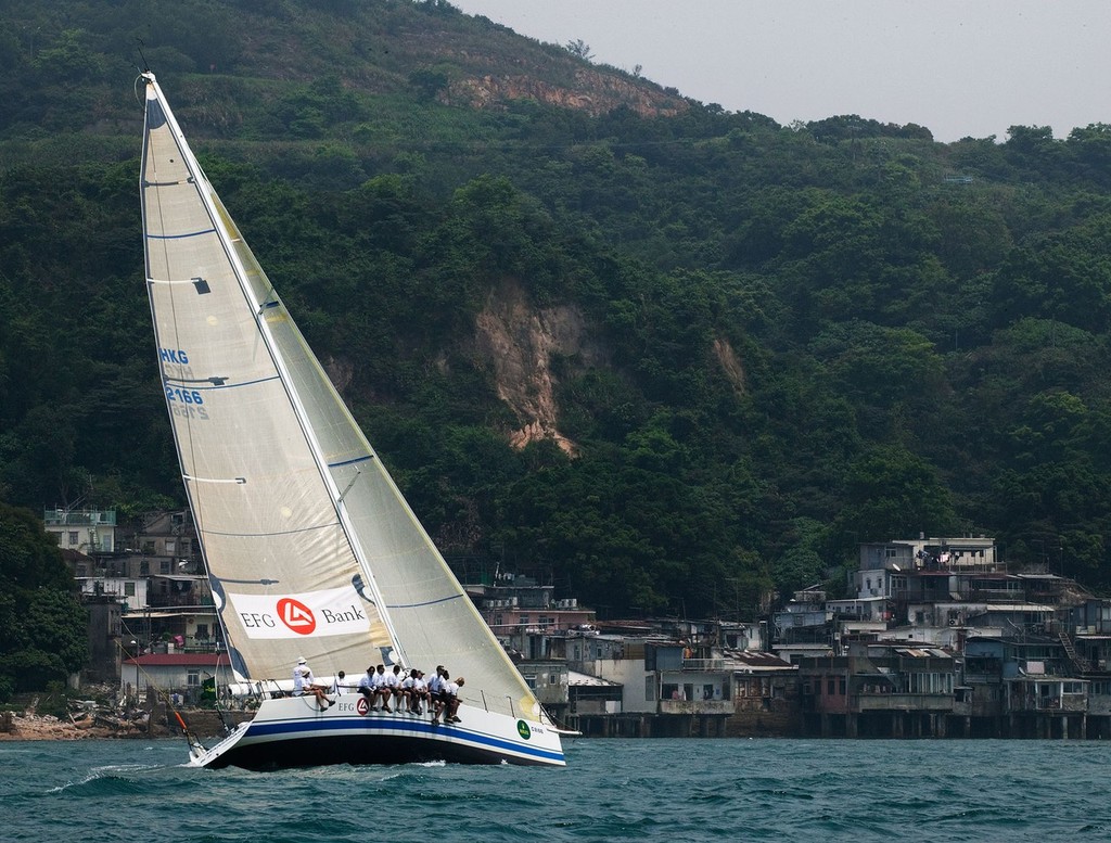Rolex China Sea Race 2010. Mandrake takes the scenic route past Lei Yue Mun. ©  RHKYC/Guy Nowell http://www.guynowell.com/