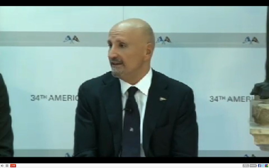 Vicenzo Onerato at the 34th America’s Cup media conference © SW