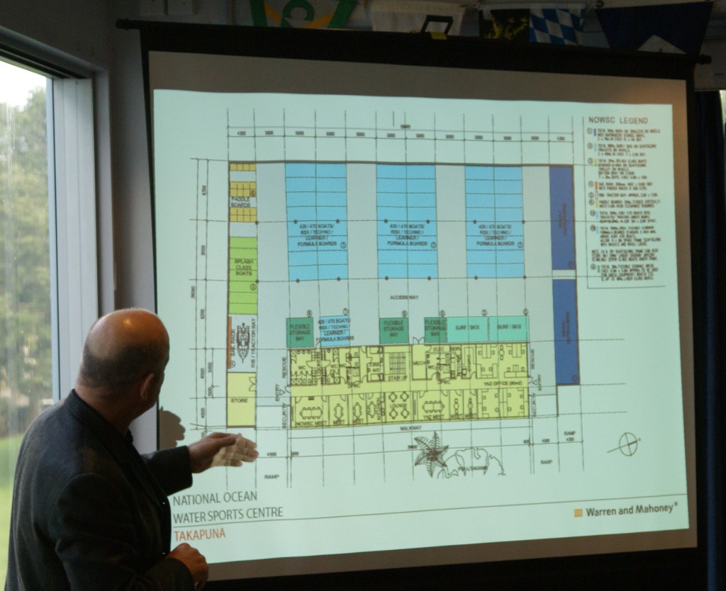 Architects Warren and Mahoney explain the internal layout of the 36metre x 60 metres NOWSC - 14 June 2010 © SW