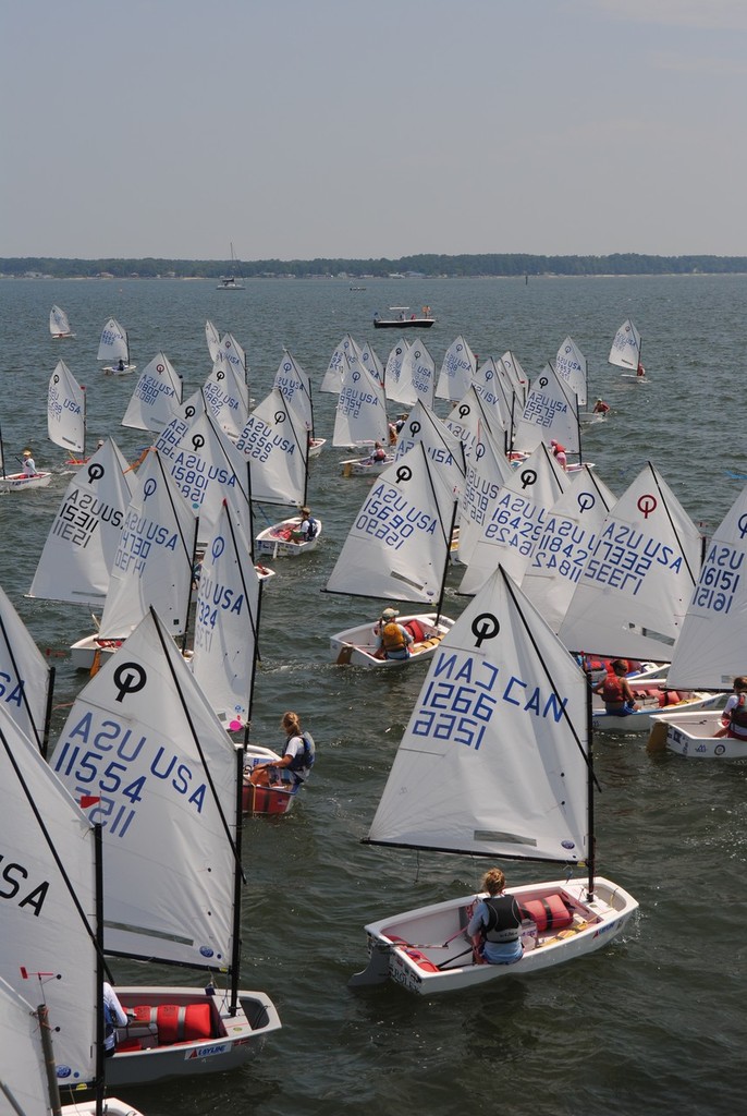 Eighty of the best girl sailors from around the country sailed three races to determine the girls national champion. © optinationals2010.org