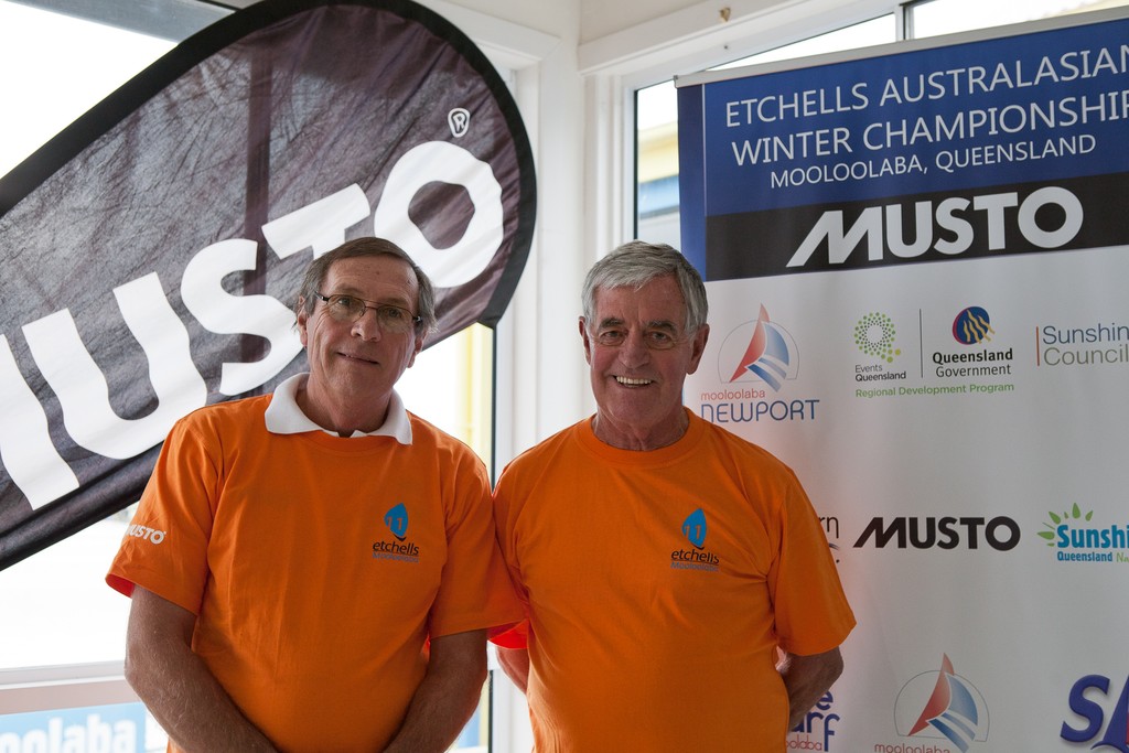 Phil Collyer (PRO) & Ken Moxham (Jury Head), Etchells Australasian Winter Championship 2011 © Kylie Wilson Positive Image - copyright http://www.positiveimage.com.au/etchells