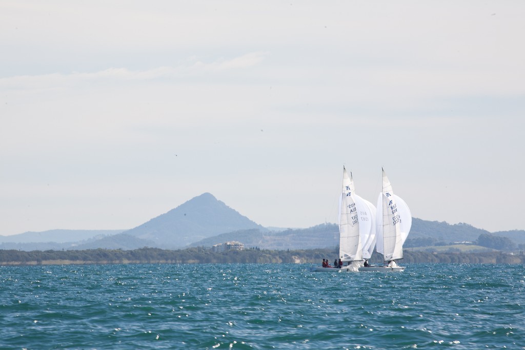 Second leg, with a view of Mt Coolum in the background. Etchells Australasian Winter Championship 2011 photo copyright Kylie Wilson Positive Image - copyright http://www.positiveimage.com.au/etchells taken at  and featuring the  class