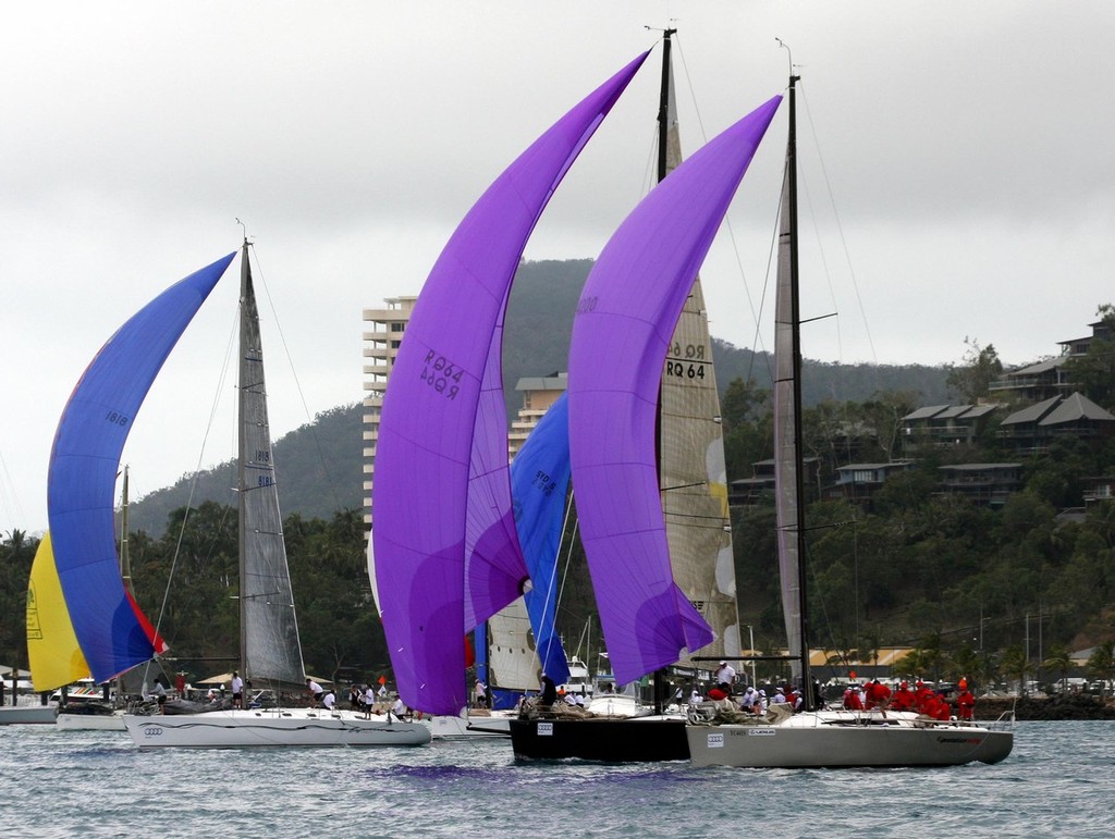 Eveloution Racing (foreground) Ocean Affinity (middle) Espresso Forte (background) - Audi Hamilton Island Race Week day 1 photo copyright Sail-World.com /AUS http://www.sail-world.com taken at  and featuring the  class