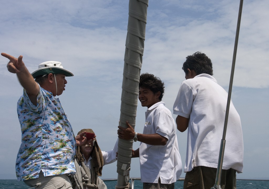 Neptune Regatta 2011. El Oro’s Burmese crew are initiated as Trusty Shellbacks. © Guy Nowell http://www.guynowell.com