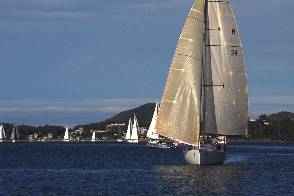 Non spinnaker division heads to the Anchorage finish photo copyright Sail Port Stephens Event Media taken at  and featuring the  class