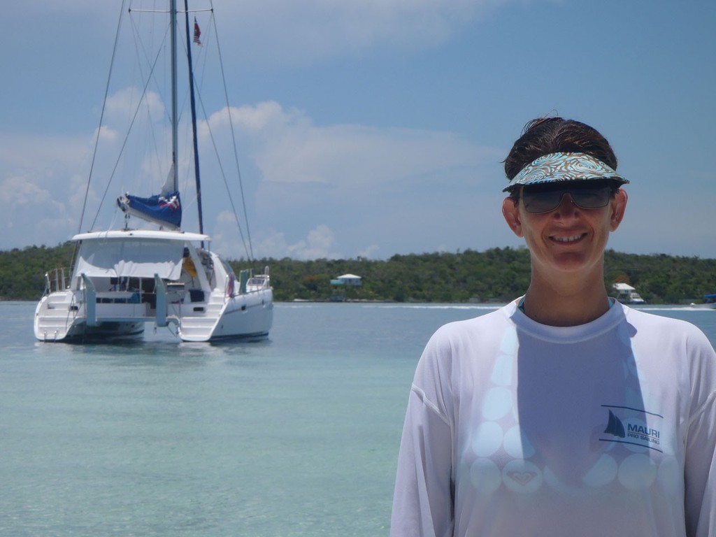  Maia Caffelli partner/founder of Mauri Pro Sailing, cruising the Abacos, Bahamas © Mauri Pro Sailing . http://www.mauriprosailing.com