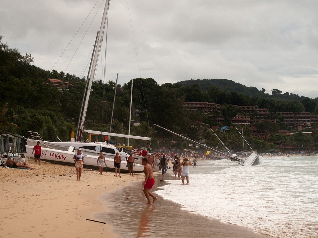 Beached boats at Kata. Phuket King's Cup 2010. photo copyright Guy Nowell http://www.guynowell.com taken at  and featuring the  class