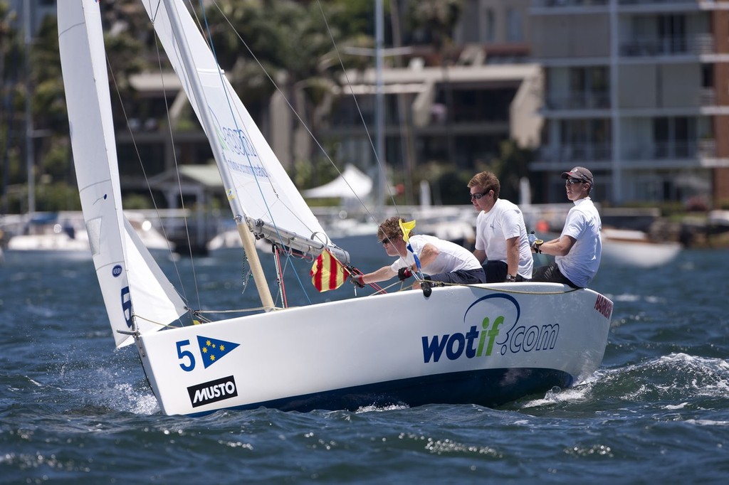RNZYS&rsquo;s Ryan Scott finished sixth in the Musto International Youth Match Racing Championship photo copyright  Andrea Francolini Photography http://www.afrancolini.com/ taken at  and featuring the  class