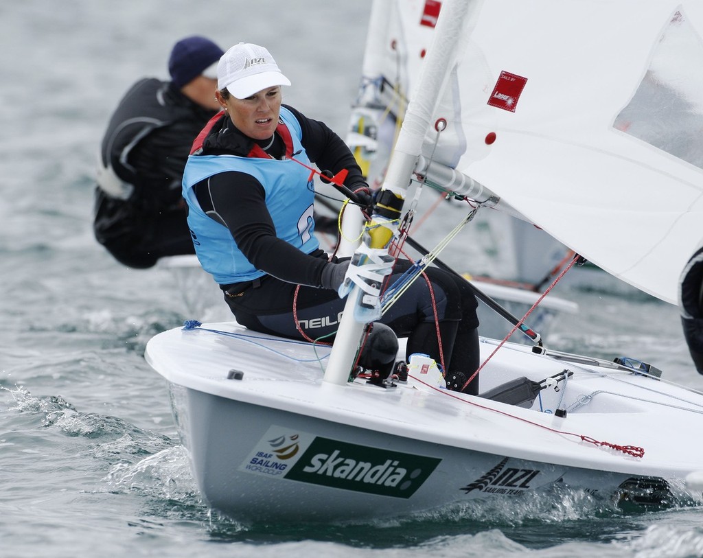 Sara Winther (NZL) in action in the Laser Radial class on the final day of the Skandia Sail for Gold Regatta. © onEdition http://www.onEdition.com