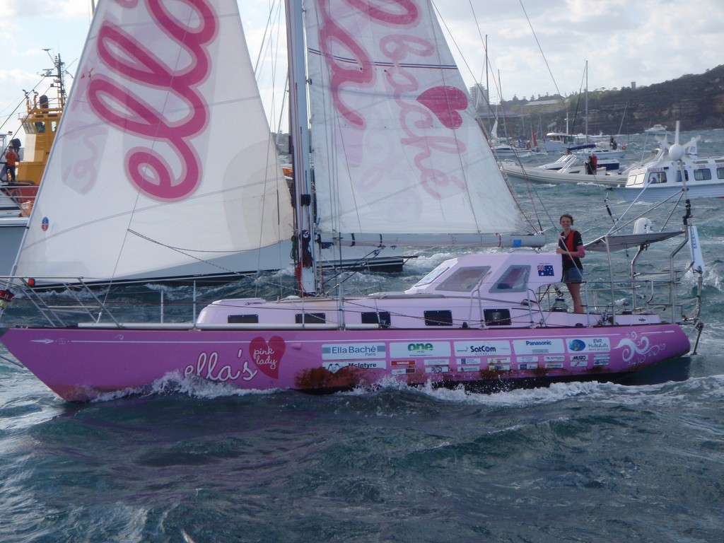 The S&S 34 Ella's Pink Lady  in a big swell and brisk south-westerly breeze photo copyright NSW Maritime http://www.maritime.nsw.gov.au taken at  and featuring the  class