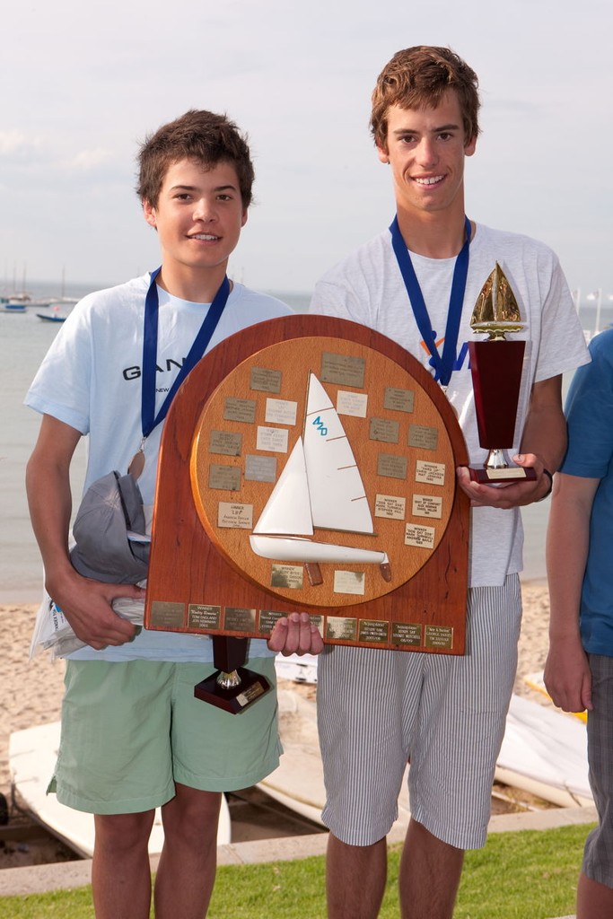 2010 Victorian 420 Champions - James Oliver & Tim Hannah - 2010 OAMPS Victorian Youth & Junior Regatta photo copyright Steb Fisher Photo www.steb.com.au taken at  and featuring the  class