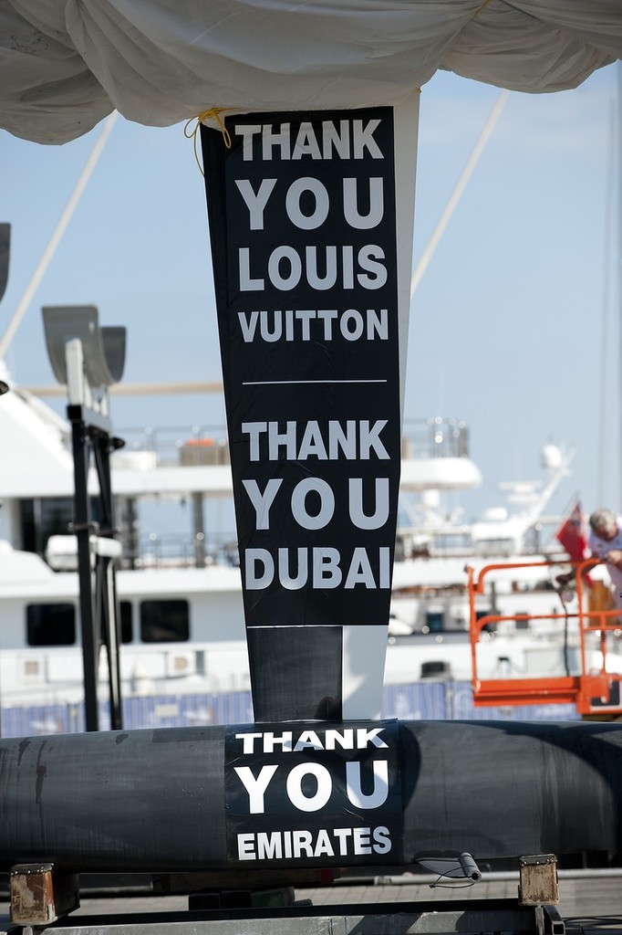 Louis Vuitton Trophy Dubai from  November the 12th - 27.     A fair well to the AC class boat on the last day of racing in Dubai.
  ©Paul Todd/OUTSIDEIMAGES.CO photo copyright Paul Todd/Outside Images http://www.outsideimages.com taken at  and featuring the  class