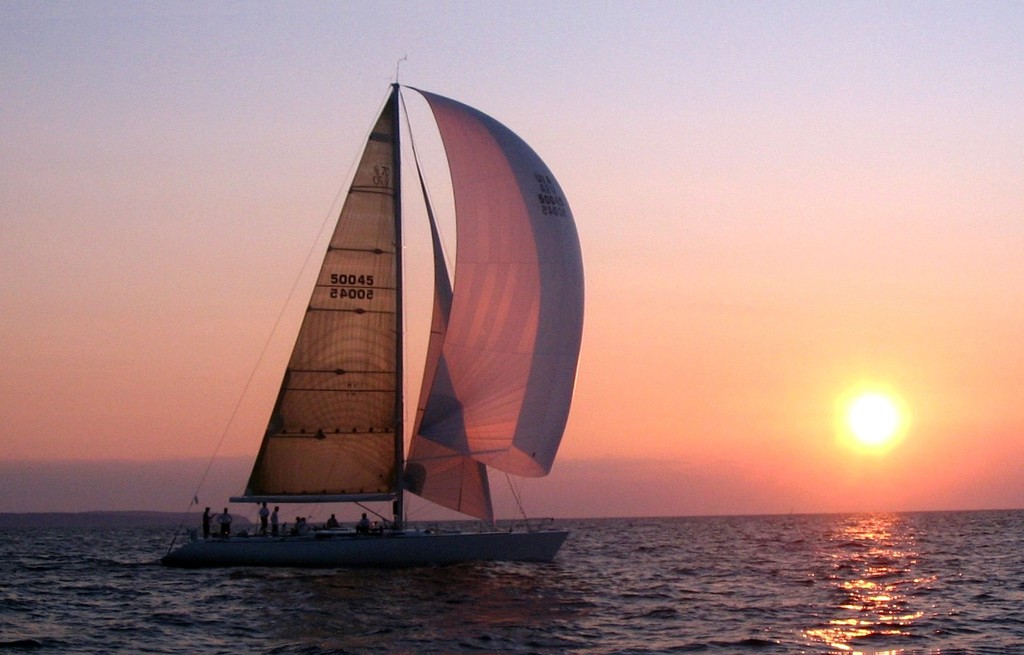 The GL70 Details, sails into the sunset. CYC Race to Mackinac 2010 photo copyright Event Media taken at  and featuring the  class