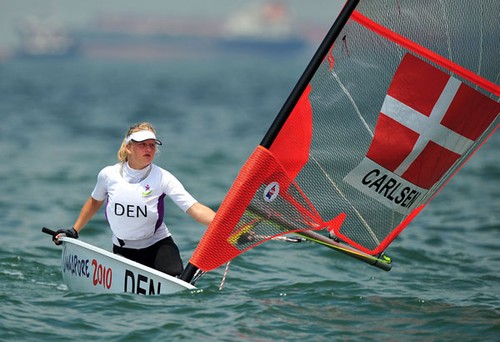 Celine Carlsen of Denmark in The Byte CII Girls’ One Person Dinghy Race 1 held at the National Sailing Centre held on August 17, 2010. Photo: SPH-SYOGOC/Alphonsus Chern © ISAF 
