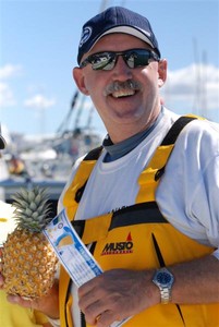 Bruce McKay (Wasabi) with his pineapple after the 2008 race - Club Marine Brisbane to Keppel Tropical Yacht Race photo copyright Suellen Hurling taken at  and featuring the  class