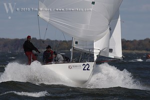 Tim Healy of Newport, RI looking to break speed records on the J24! - J24 East Coast Championship photo copyright Tim Wilkes taken at  and featuring the  class