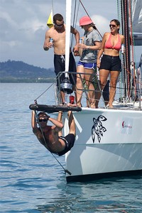 Fun on SOS racing created a new figurehead - Meridien Marinas Airlie Beach Race Week 2010 photo copyright Teri Dodds http://www.teridodds.com taken at  and featuring the  class