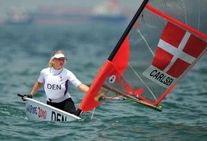 Celine Carlsen of Denmark in The Byte CII Girls' One Person Dinghy Race 1 held at the National Sailing Centre held on August 17, 2010. Photo: SPH-SYOGOC/Alphonsus Chern photo copyright ISAF  taken at  and featuring the  class