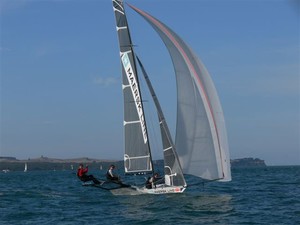 ANZAC skiffs - Day 4 Waitemata Harbour photo copyright Ross Whitburn taken at  and featuring the  class