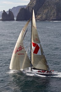 WILD OATS XI, Sail n: 10001, Owner: Bob Oatley, State: NSW, Division: IRC, Design: Reichel/Pugh 30  approaching Tasman Island photo copyright  Rolex / Carlo Borlenghi http://www.carloborlenghi.net taken at  and featuring the  class