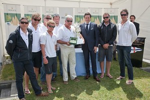 SECRET MEN'S BUSINESS 3.5, Overall Handicap winner, at the Official Trophy Presentation photo copyright  Rolex/Daniel Forster http://www.regattanews.com taken at  and featuring the  class
