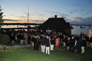The sun sets as a crowd of more than 650 gather for the 17th America’s Cup Hall of Fame Induction Ceremony - America&rsquo;s Cup Hall of Fame Induction presented by Rolex Watch USA photo copyright Paul Darling taken at  and featuring the  class