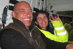 All smiles now - Daryl Hewer and Jinney Neale both 49 after their rescue off Fjordland NZ - photo by Stuart Burnby photo copyright  SW taken at  and featuring the  class