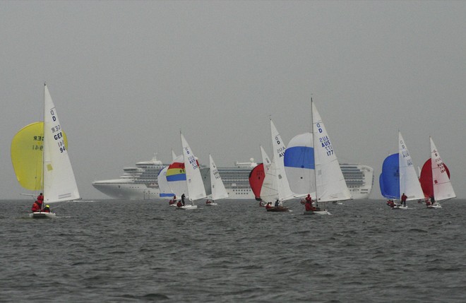 The Ocean Liner had had enough of the weather too - and departed. - Dragon World Championships ©  John Curnow