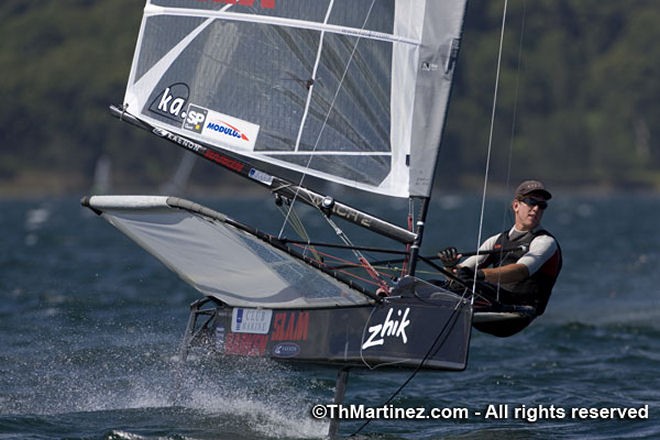Peter Burling (NZL)at the foiling Moth Worlds, Belmont © Thierry Martinez http://www.thmartinez.com