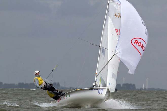 Mathew Belcher and Malcolm Page competing in the 470 Class at the Delta Lloyd Regatta 2011  © SW