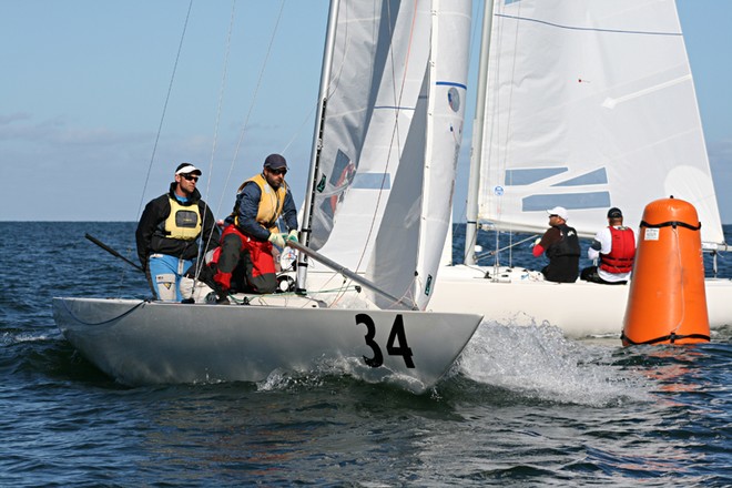 Graeme Taylor’s Magpie had a great day and got on the podium. - 2011 Victorian Etchells Championships ©  Alex McKinnon Photography http://www.alexmckinnonphotography.com