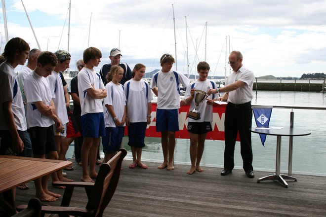 Prizegiving - Harken Auckland Schools Cup Team Racing - 420’s at BBYC © Tait Photography Johnston