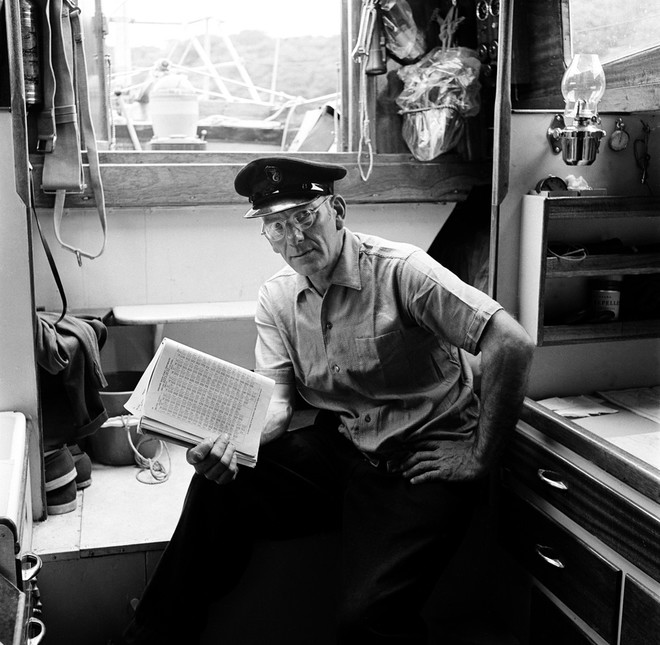 Circa 1960: Francis Chichester aboard his ketch rigged yacht Gipsy Moth III, preparing for the first Observer Singlehanded Transtatlantic Race (OSTAR)  <br />
 © Eileen Ramsay / PPL http://www.pplmedia.com