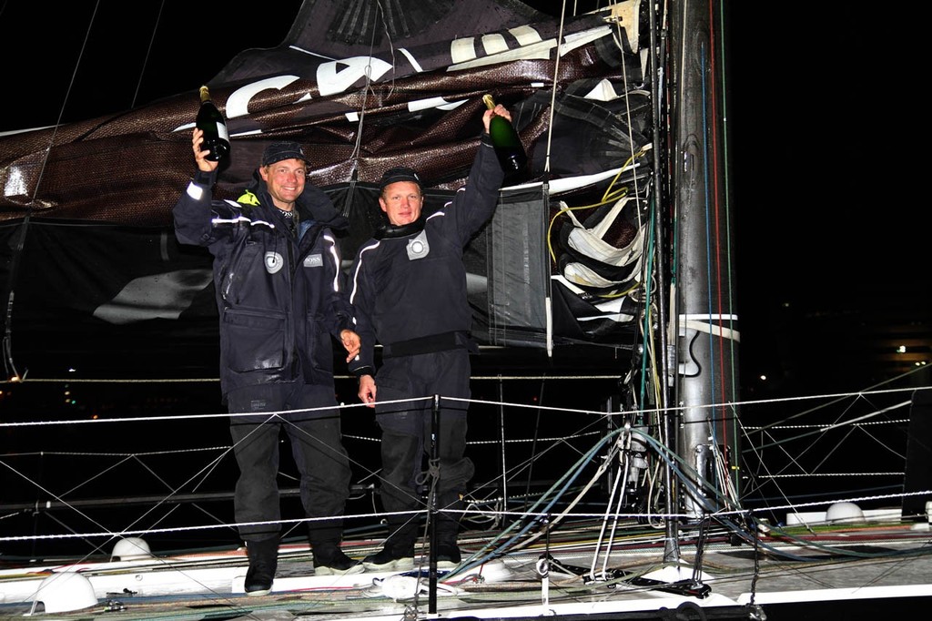 Hugo Boss&rsquo;s arrival in Barcelona - Barcelona World Race photo copyright  MMedir/FNOB taken at  and featuring the  class