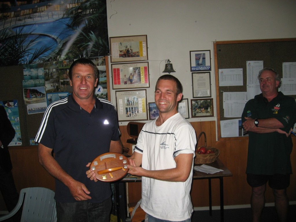 John Long Memorial Trophy Winners Colin and Ross Shanks (Riders on the Storm) - Emerald Hotel Javelin Class Nationals 2011   © Antje Muller