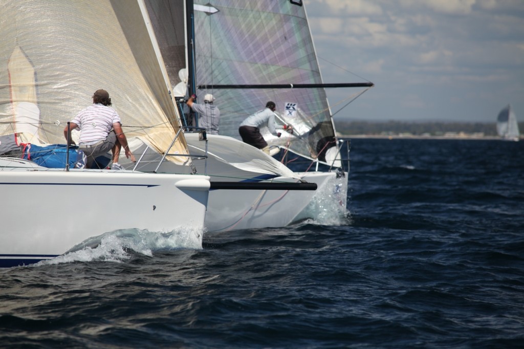 Mark roundings were heart stoppers at times. - Geographe Bay Race Week 2011 photo copyright Bernie Kaaks - copyright taken at  and featuring the  class