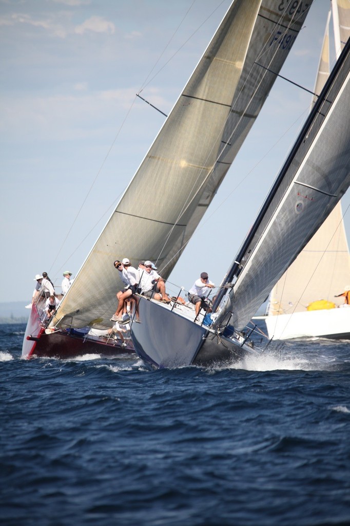 Black Betty shows the way to Charlotte leading in to the top mark. - Geographe Bay Race Week 2011 © Bernie Kaaks - copyright