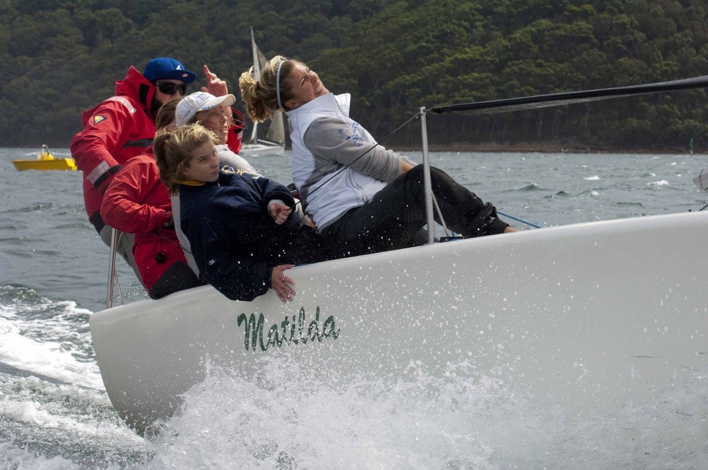 Matilda Crew Hanging Tight And Off The Map - 2011 Melges Young Guns Regatta photo copyright David Price taken at  and featuring the  class