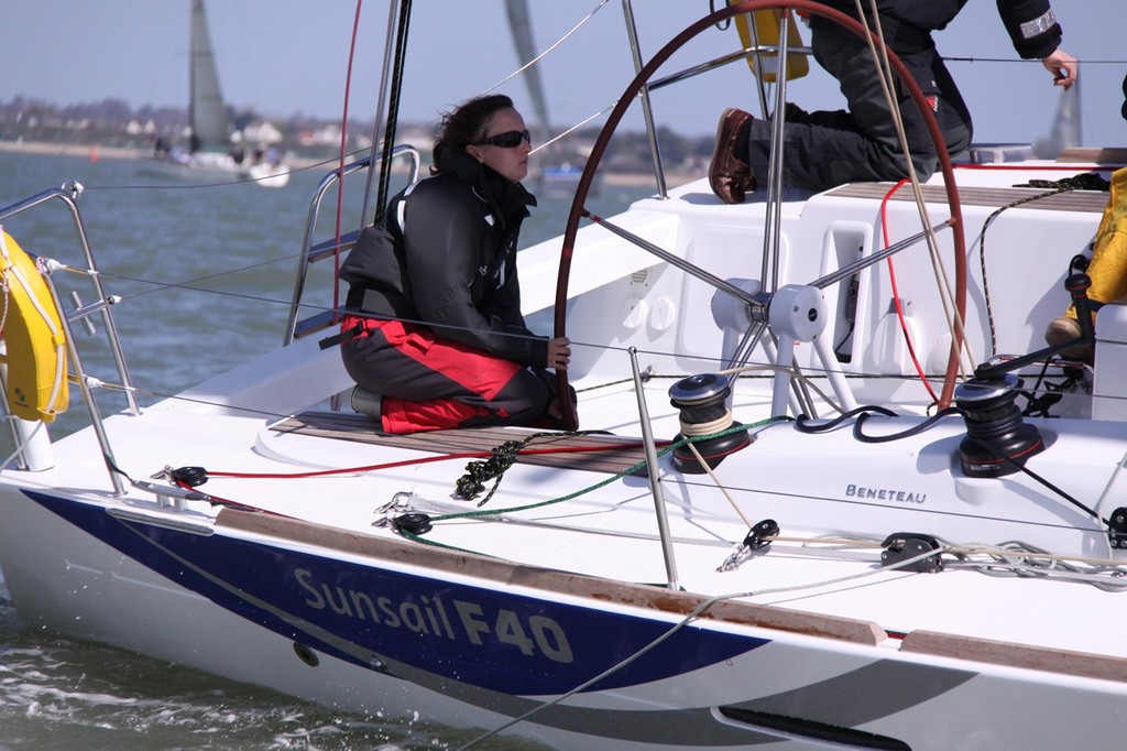 One of the SunsailF40s being raced by student teams - Warsash Spring Series 2011 photo copyright Eddie Mays - copyright http://www.eddiemays.com taken at  and featuring the  class