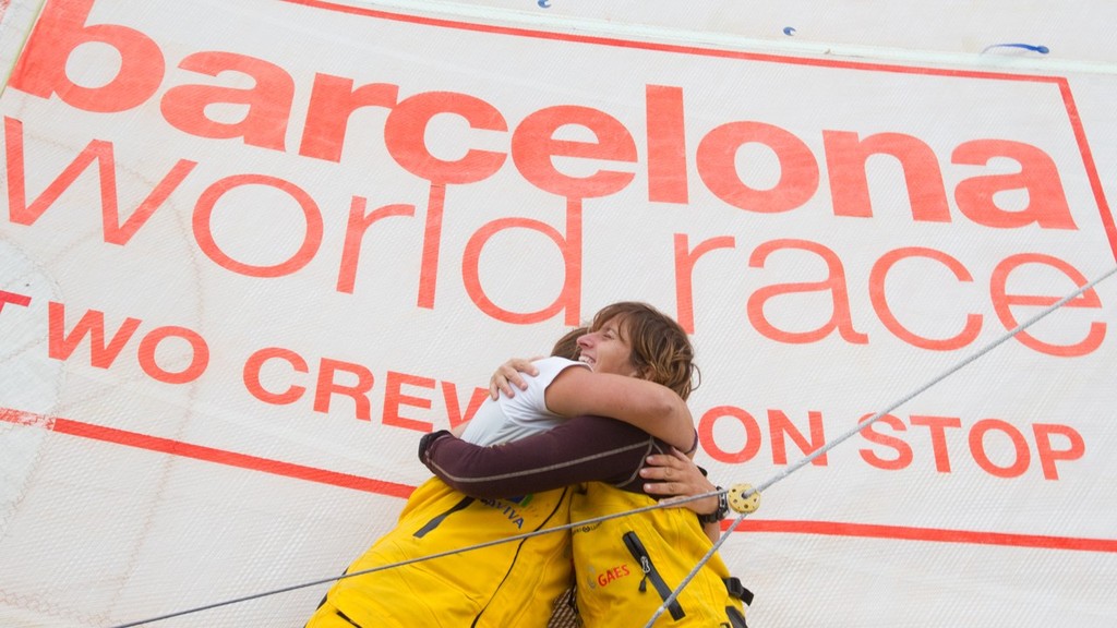 Anna Corbella and Dee Caffari arrives to Barcelona - Barcelona World Race photo copyright Maria Muina taken at  and featuring the  class