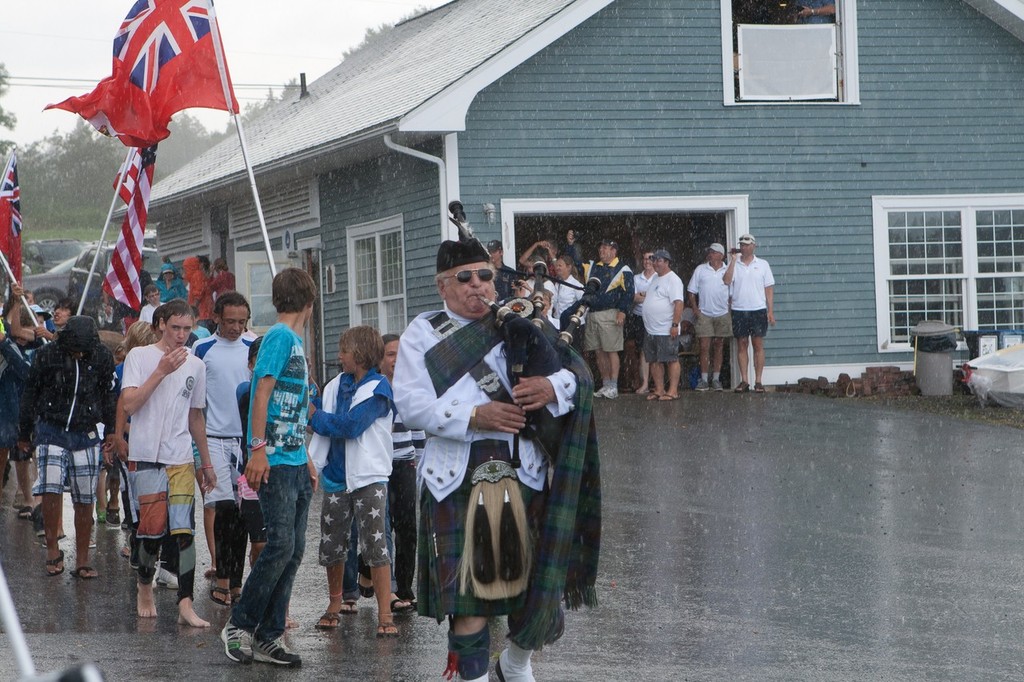 A very wet Opening Ceremony - 2011 Canadian Optimist Championships photo copyright Sackville Photography Club taken at  and featuring the  class