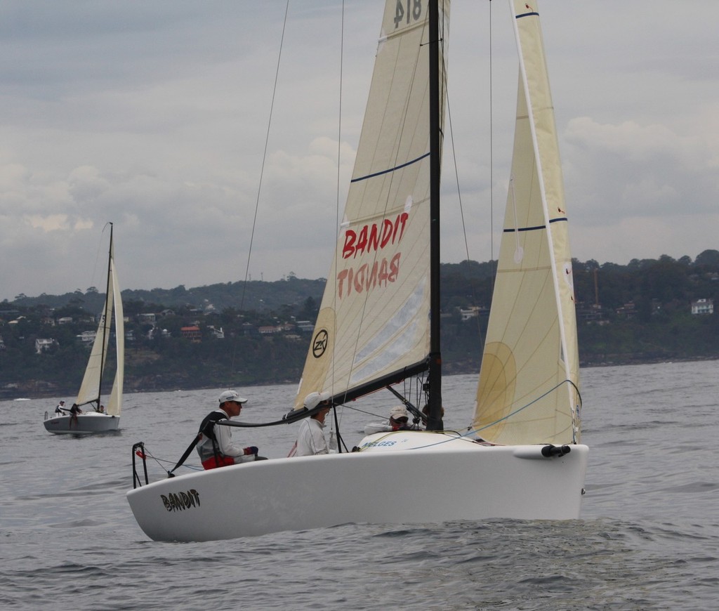 Warwick Rooklyn's 'Bandit' takes early advantage on Day One of the 2011 Melges Australian Championships - 2011 Melges Australian Championships photo copyright Allen Stormon taken at  and featuring the  class