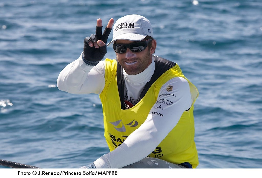 Ben Ainslie won today&rsquo;s medal race and wins the Princesa Sofia Mapfre ISAF World Cup Regatta photo copyright  Jesus Renedo http://www.sailingstock.com taken at  and featuring the  class