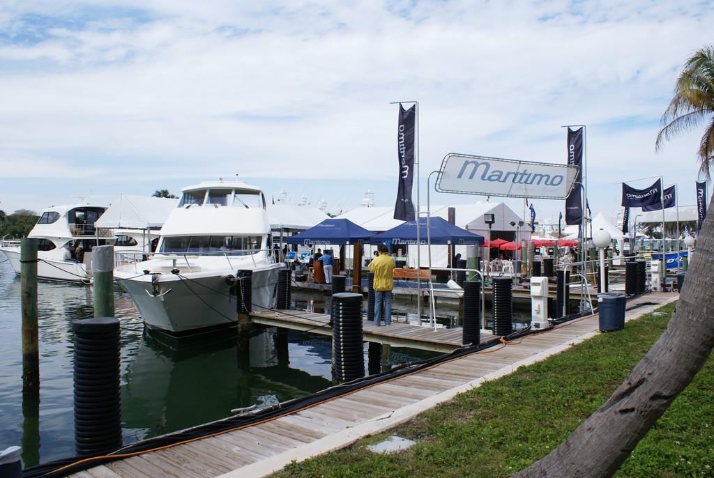 Maritimo boats on display at the Miami International Boat Show. The United States has long been a major market for the Australian manufacturer. - Maritimo....made in the USA photo copyright Maritimo . http://www.maritimo.com.au taken at  and featuring the  class