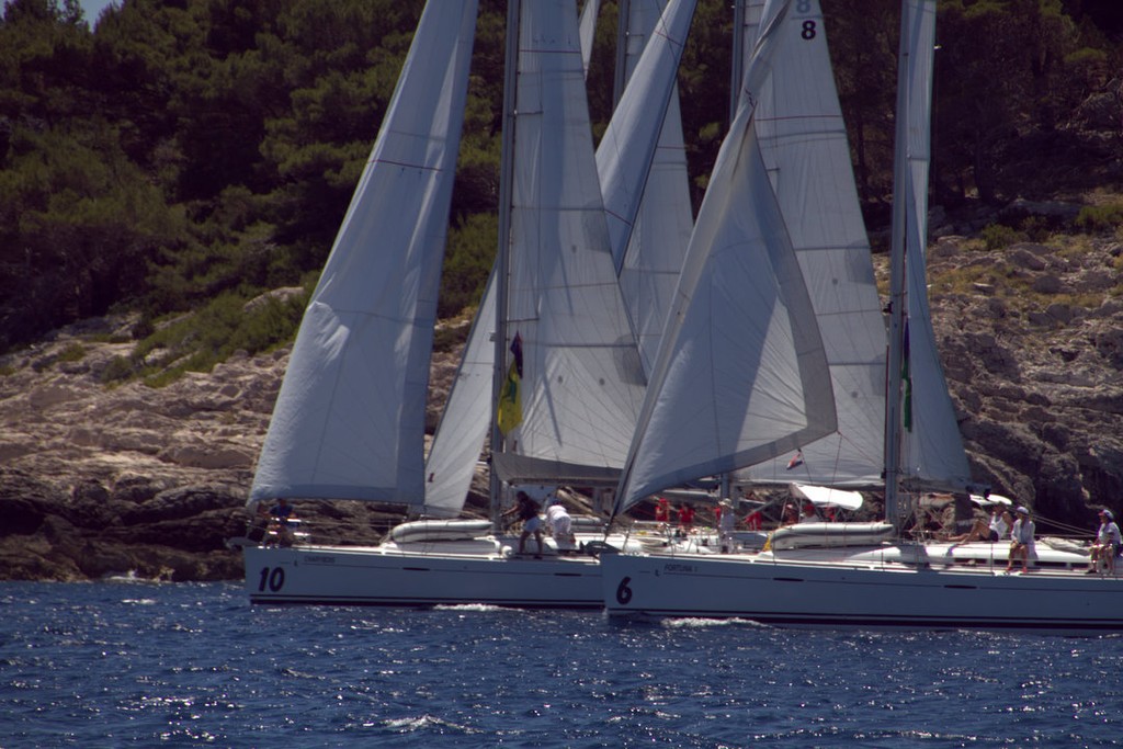 Race finish Korcula to Mjlet - The Croatia Yacht Rally 08 June - 24 June 2012 photo copyright Maggie Joyce taken at  and featuring the  class