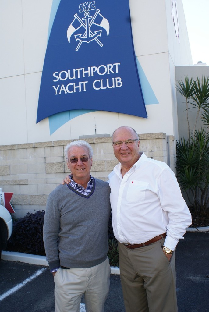 Ron Holland with host (and old mate) Rob Mundle, Commodoreof the Southport Yacht Club. - Ron Holland photo copyright Bob Wonders taken at  and featuring the  class