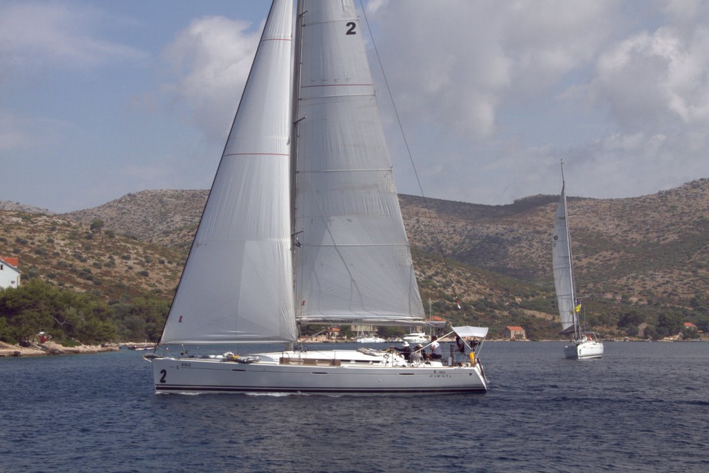 Start of Race Three to Korcula - Croatia One Design Yacht Rally photo copyright Maggie Joyce - Mariner Boating Holidays http://www.marinerboating.com.au taken at  and featuring the  class
